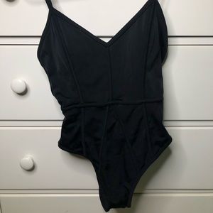 black one piece swimsuit